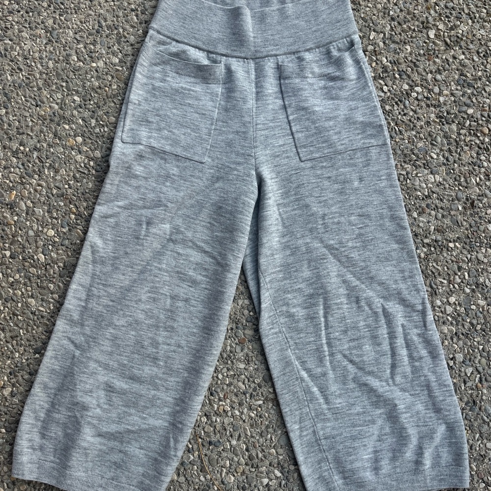 Aritzia Wilfred Gray Wide-Leg Culottes